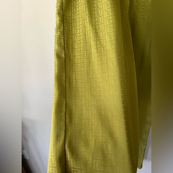 4th & Reckless Geometric Satin Wide Leg Pants in Lime Green Women’s Size L - Picture 8 of 15